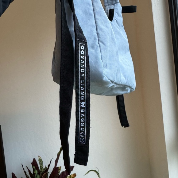 Sandy Liang x BAGGU NWT Powder Blue Nylon Shoulder Bag with bows - Picture 3 of 3